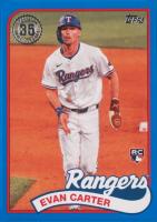 2024 Topps Update 1989 Topps Baseball #49 Evan Carter Blue Baseball Card