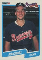 1990 Fleer #595 John Smoltz Baseball Card