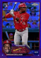 2023 Topps Chrome #209 Jordan Walker Purple Refractor Baseball Card