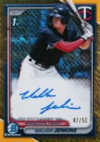 2024 Bowman Chrome Prospect Autographs #CPAWJ Walker Jenkins Gold Shimmer Baseball Card