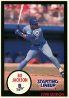 1990 Kenner Starting Lineup  # Bo Jackson Black & White Border Baseball Card