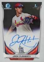 2014 Bowman Chrome Draft Pick Autograph #JF Jack Flaherty Baseball Card