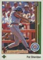 1989 Upper Deck #652 Pat Sheridan Position on Front Baseball Card