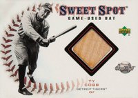 2001 Upper Deck Sweet Spot Game Bat #B-TC Ty Cobb Baseball Card