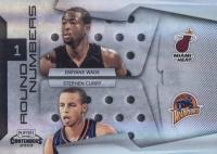 2009 Playoff Contenders Round Numbers #14 Dwyane Wade/Stephen Curry Black Basketball Card