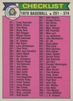1979 O-Pee-Chee #353 Checklist (251-374) Baseball Card