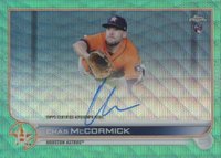 2022 Topps Chrome Rookie Autographs #RACM Chas Mccormick Aqua Wave Refractor Baseball Card