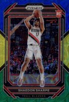 2022 Panini Prizm #250 Shaedon Sharpe Blue/Yellow/Green Choice Basketball Card
