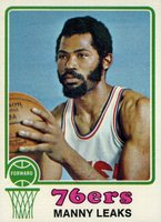 1973 Topps #74 Manny Leaks Basketball Card