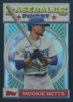 2020 Finest Flashbacks #39 Mookie Betts Black Refractor Baseball Card