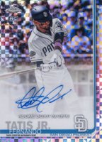 2019 Topps Chrome Update Rookie Debut Autograph #FT Fernando Tatis Jr. X-Fractor Baseball Card