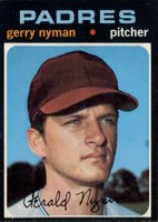 1971 Topps #656 Gerry Nyman Short Print Baseball Card