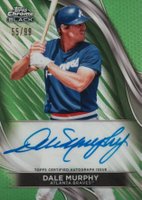 2024 Topps Chrome Black Autographs #DM Dale Murphy Green Refractor Baseball Card