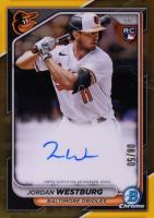 2024 Bowman Chrome Chrome Rookie Autographs #CRAJWG Jordan Westburg Gold Refractor Baseball Card