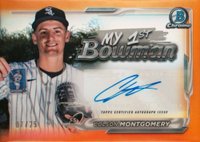 2024 Bowman Chrome My 1st Bowman Autographs #1BACM Colson Montgomery Orange Refractor Baseball Card