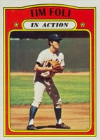 1972 Topps #708 Tim Foli In Action Baseball Card