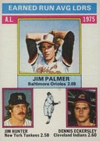 1976 Topps #202 A.L. E.R.A. Leaders Baseball Card