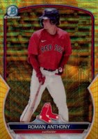 2023 Bowman Chrome Prospects #BCP220 Roman Anthony Yellow/Orange Vapor Baseball Card