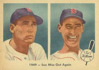 1959 Fleer Ted Williams #37 1949- Sox Miss Out Again Baseball Card