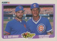 1990 Fleer #639 Sandberg/Johnson Baseball Card