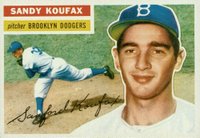 1956 Topps #79 Sandy Koufax White back Baseball Card