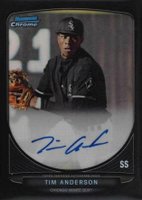2013 Bowman Chrome Draft Picks & Prospects Autographs #BCATA Tim Anderson Black Refractor Baseball Card