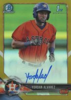 2018 Bowman Chrome Prospects Autographs #CPAYA Yordan Alvarez Gold Refractor Baseball Card