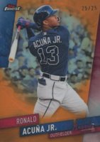 2019 Finest #33 Ronald Acuna Jr. Orange Refractor Baseball Card
