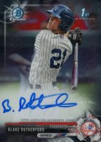 2017 Bowman Prospects Autographs #BR Blake Rutherford Chrome Baseball Card