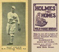 1916 Holmes for Homes Bread #57 Hap Felsch Baseball Card