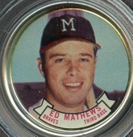 1964 Topps Coins #33 Ed Mathews Baseball Card