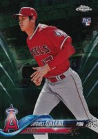 2018 Topps Chrome #150 Shohei Ohtani Red Jersey-Green Refractor Baseball Card