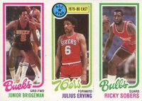 1980 Topps # Bridgeman/Erving/Sobers Basketball Card