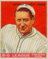 1933 Goudey #2 Dazzy Vance Baseball Card