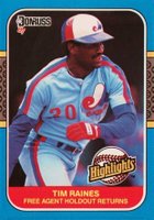 1987 Donruss Highlights #7 Tim Raines Baseball Card