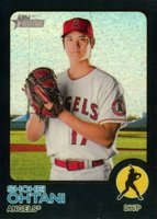 2022 Topps Heritage #150 Shohei Ohtani Chrome-Black Refractor Baseball Card