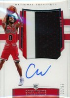 2019 Panini National Treasures #120 Coby White Patch Autograph Basketball Card