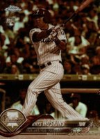 2018 Topps Chrome #70 Rhys Hoskins Batting-Sepia Refractor Baseball Card