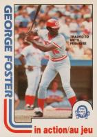 1982 O-Pee-Chee #177 George Foster In Action Baseball Card