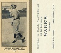 1916 Wares #75 Earl Hamilton Baseball Card