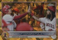 2022 Topps Chrome Sapphire Edition #416 Brandon Marsh/Shohei Ohtani Gold Baseball Card