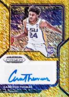 2021 Panini Prizm Draft Picks Sensational Signatures #SSCTH Cameron Thomas Gold Shimmer Prizm Basketball Card
