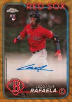 2024 Topps Chrome Update Chrome Baseball Update Series Autographs #ACCR Ceddanne Rafaela Gold Wave Baseball Card