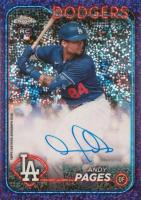 2024 Topps Chrome Update Chrome Baseball Update Series Autographs #RAAP Andy Pages Purple Speckle Baseball Card