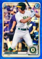 2020 Bowman Draft #BD119 Tyler Soderstrom Blue Baseball Card