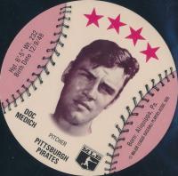 1976 Isaly's Sweet William Disc # Doc Medich Baseball Card