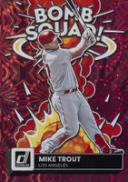 2022 Panini Donruss Bomb Squad #BS8 Mike Trout Pink Fireworks Baseball Card