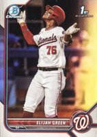 2022 Bowman Draft #BDC23 Elijah Green Chrome-Refractor Baseball Card