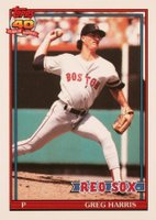 1991 Topps Tiffany #123 Greg Harris Baseball Card