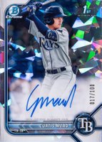 2022 Bowman Chrome Prospect Autographs #CPACM Curtis Mead Atomic Refractor Baseball Card